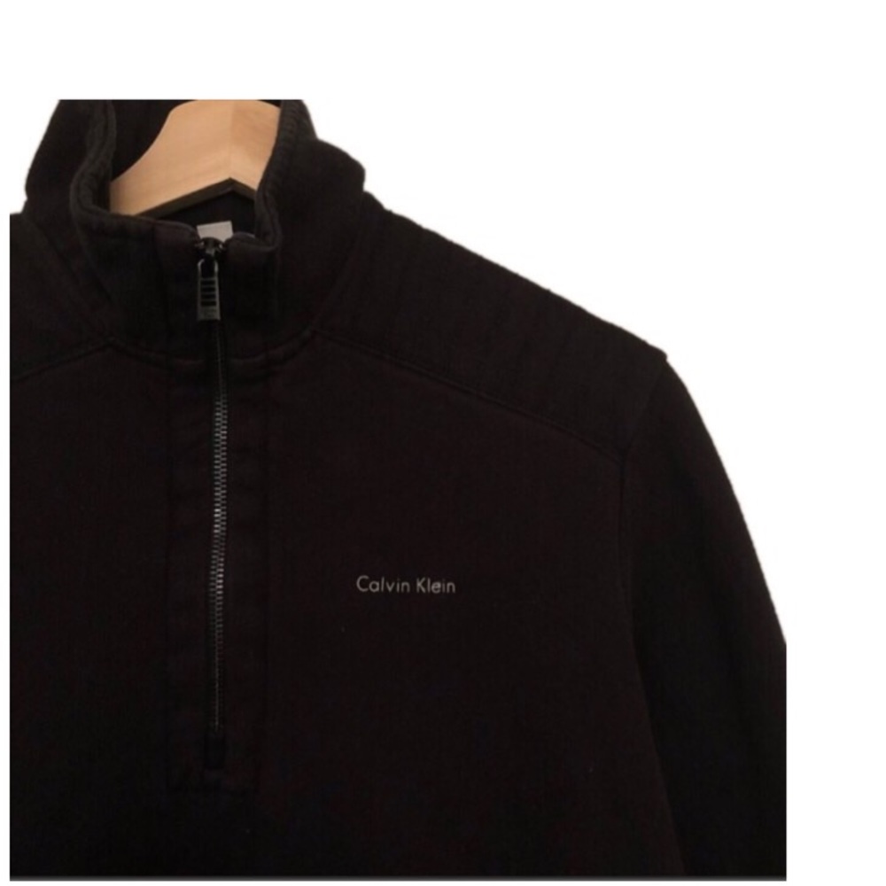 CALVIN KLEIN Black Quarter ZIP Sweater